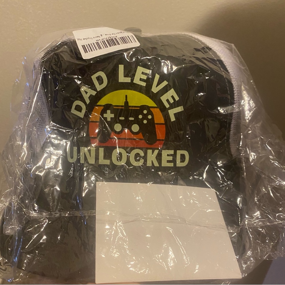 NWT graphic " retro trucker" hat Dad Unlocked gaming hat